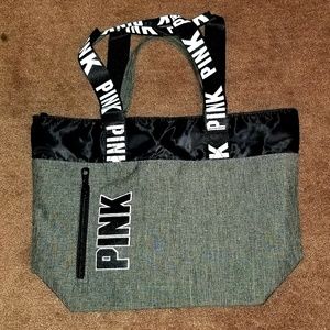 LARGE VS PINK ZIP TOTE